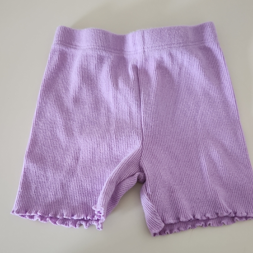 Lilac Ribbed Shorts